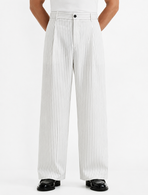 Legacy White Striped Pants