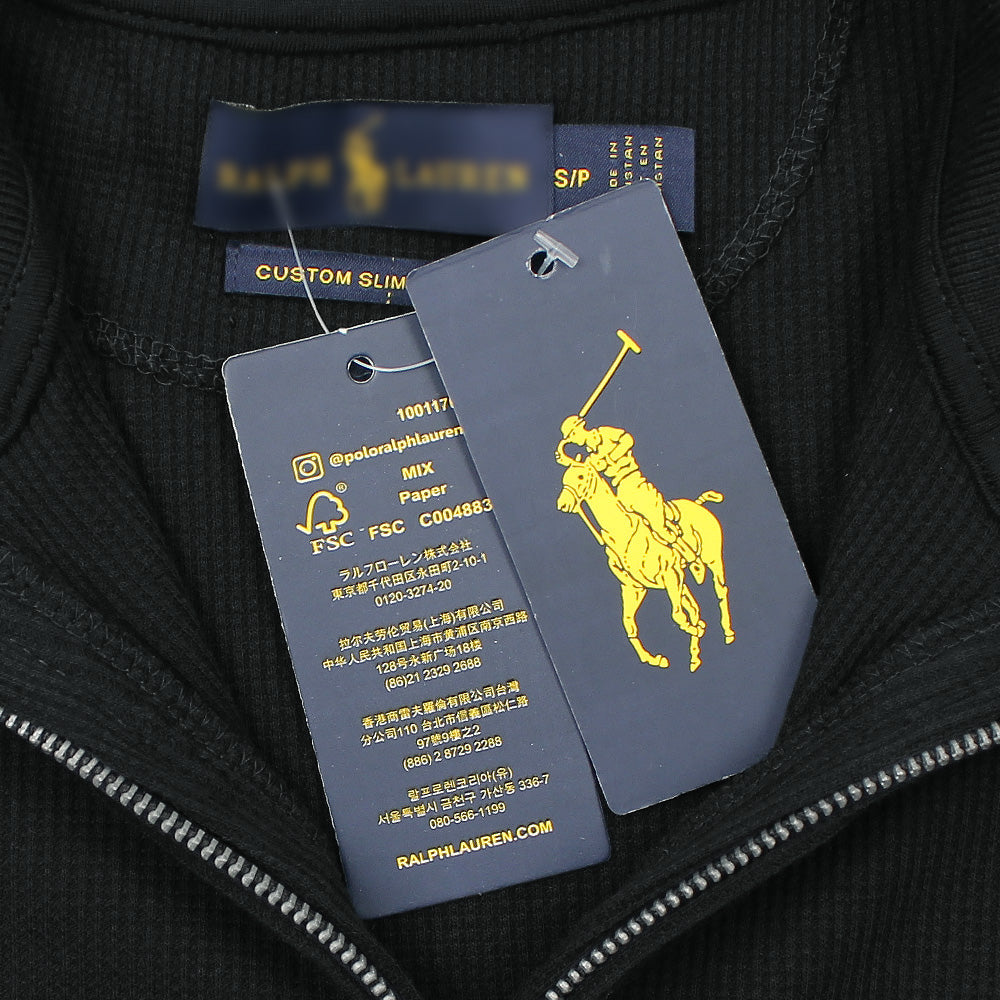 Clas Clothing RLPH LURN Premium Multi Zipper Men's Polo Shirt Black