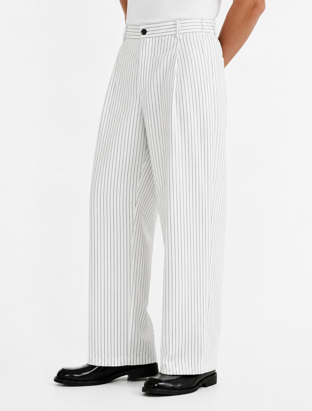 Legacy White Striped Pants