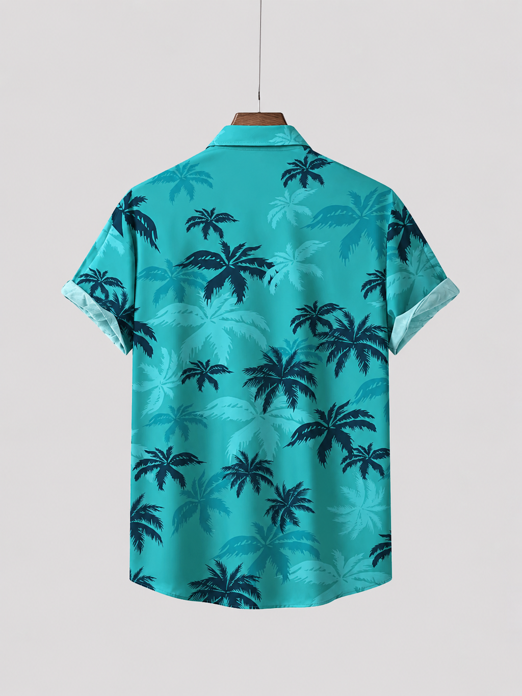 Blue Palm Print Shirt