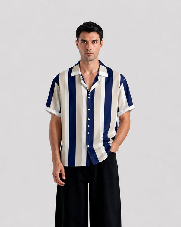 Blue & White Striped Shirt