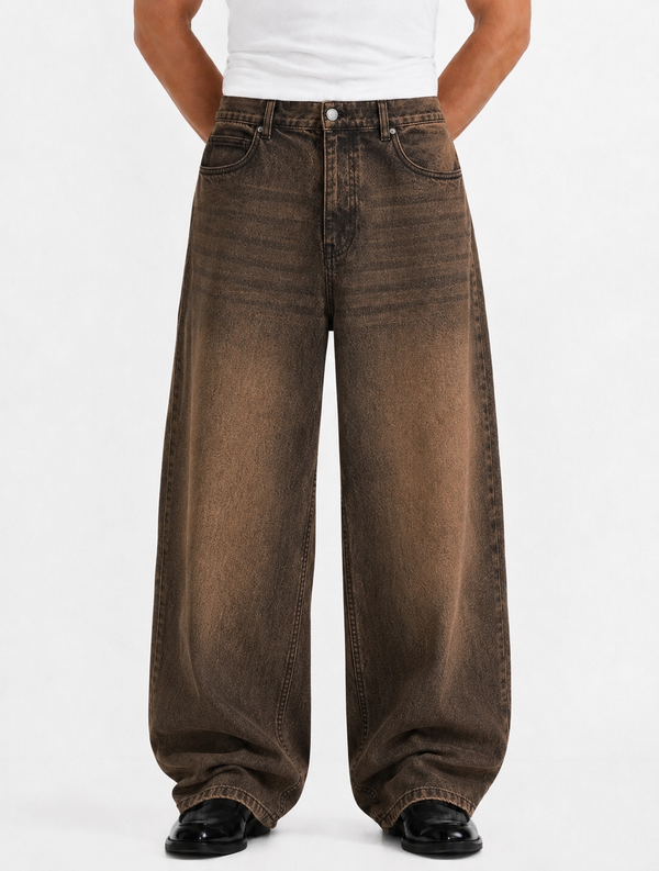 Vintage Brown Baggy Jeans